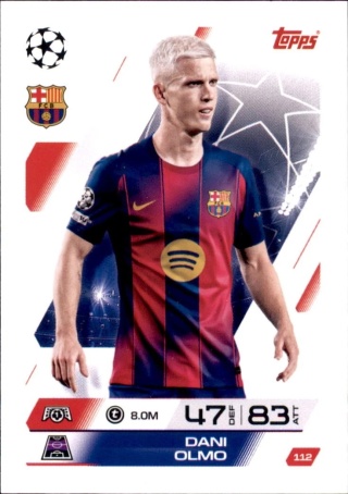 112 Dani Olmo FC Barcelona Base Match Attax 2025/26