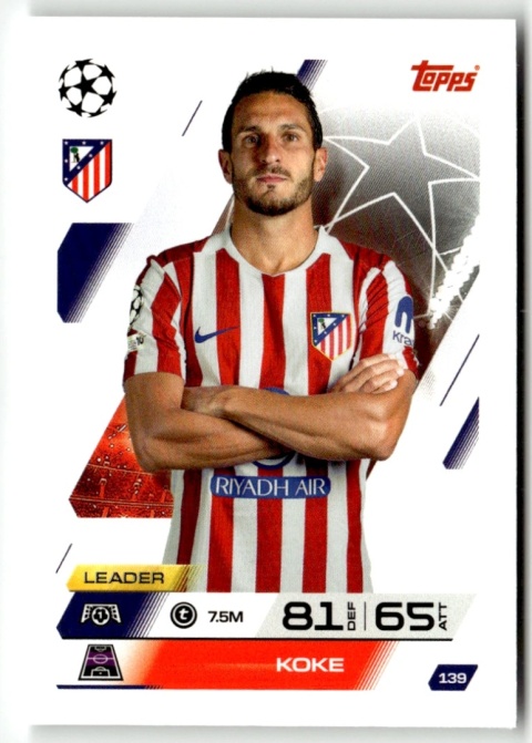 139 Koke Atlético Madryt Base Match Attax 2025/26
