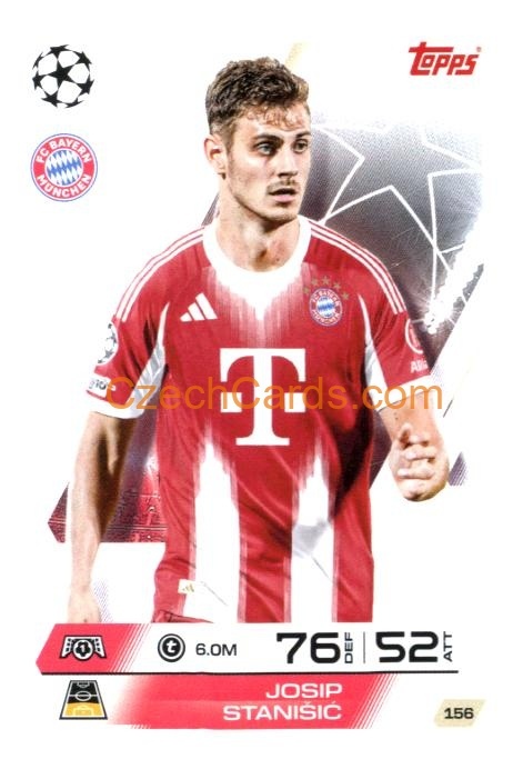 156 Josip Stanisic FC Bayern Base Match Attax 2025/26