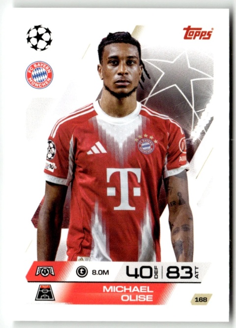 168 Michael Olise FC Bayern Base Match Attax 2025/26