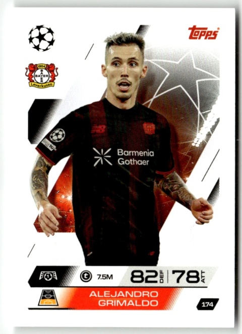 174 Alejandro Grimaldo Bayer Leverkusen Base Match Attax 2025/26