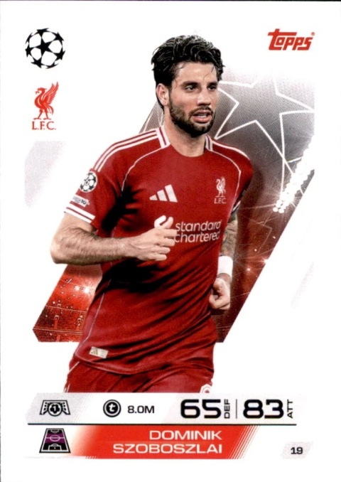 19 Dominik Szoboszlai Liverpool Base Match Attax 2025/26