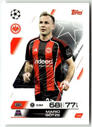 186 Mario Götze Eintracht Frankfurt Base Match Attax 2025/26