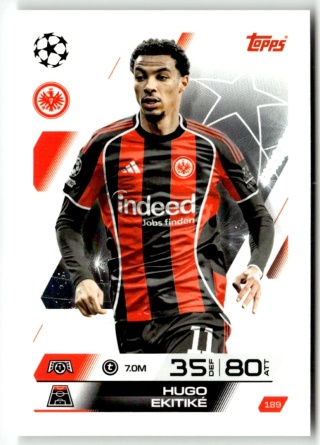 189 Hugo Ekitike Eintracht Frankfurt Base Match Attax 2025/26