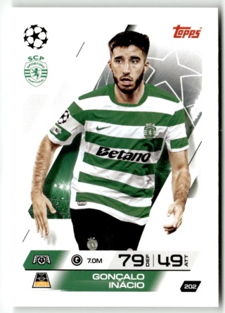 202 Gonçalo Inácio Sporting Base Match Attax 2025/26