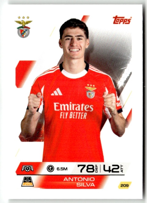 209 Antonio Silva Benfica Base Match Attax 2025/26