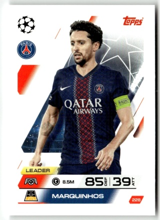 228 Marquinhos PSG Base Match Attax 2025/26
