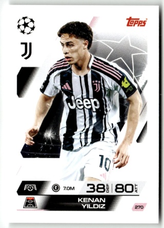 270 Kenan Yildiz Juventus Base Match Attax 2025/26