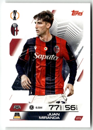 273 Juan Miranda Bologna Base Match Attax 2025/26