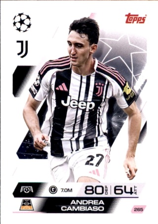 265 Andrea Cambiaso Juventus Base Match Attax 2025/26