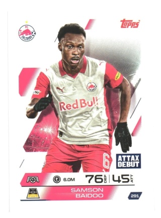 291 Samson Baidoo FC Salzburg Base Match Attax 2025/26