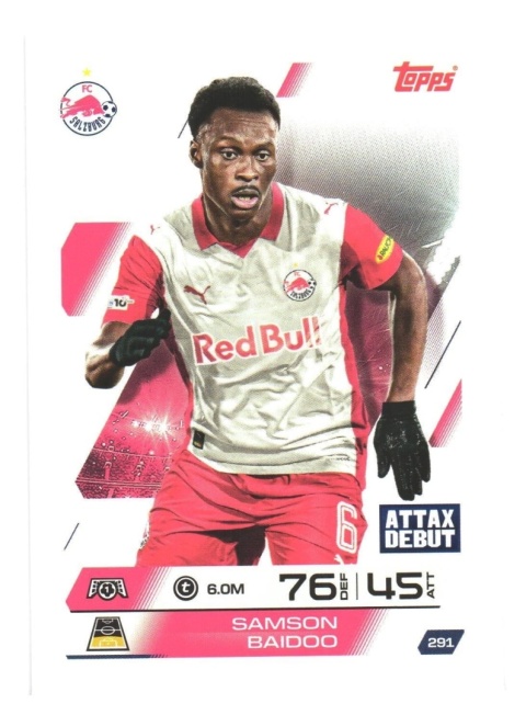 291 Samson Baidoo FC Salzburg Base Match Attax 2025/26