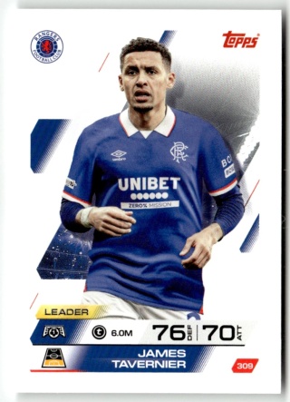 309 James Tavernier Rangers FC Base Match Attax 2025/26
