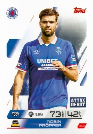 310 Robin Pröpper Rangers FC Base Match Attax 2025/26