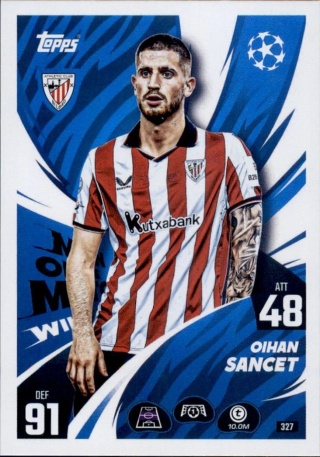 327 Oihan Sancet Athletic Club Man of the Match Wildcard Match Attax 2025/26
