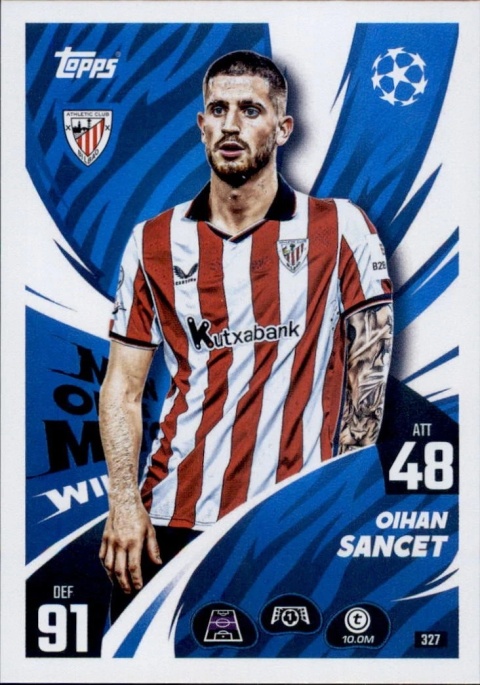 327 Oihan Sancet Athletic Club Man of the Match Wildcard Match Attax 2025/26