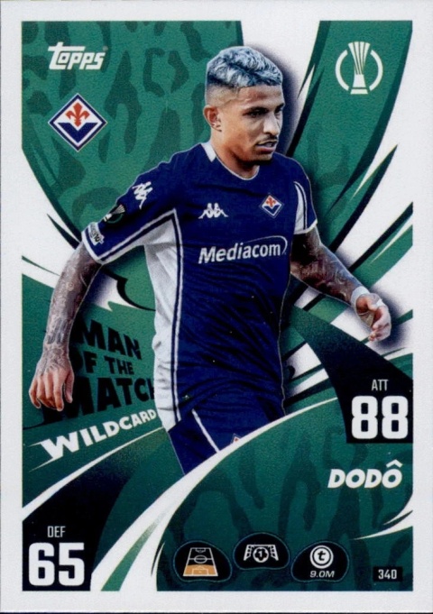 340 Dodô Fiorentina Man of the Match Wildcard Match Attax 2025/26