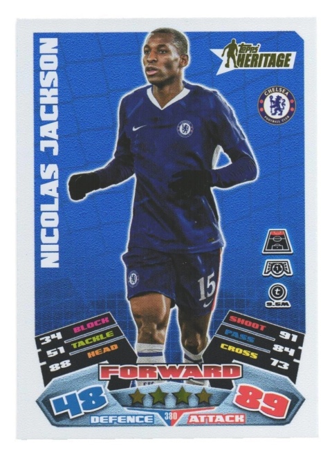 380 Nicolas Jackson Chelsea Heritage Match Attax 2025/26