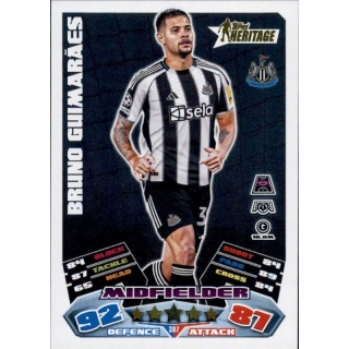 397 Bruno Guimarães Newcastle United Heritage Match Attax 2025/26