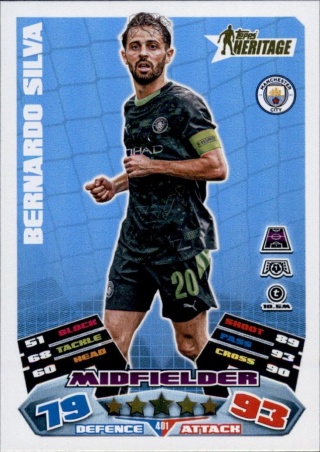 401 Bernardo Silva Manchester City Heritage Match Attax 2025/26
