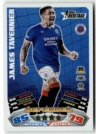 405 James Tavernier Rangers FC Heritage Match Attax 2025/26