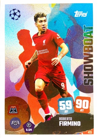 415 Robeto Firmino Liverpool Showboat Match Attax 2025/26