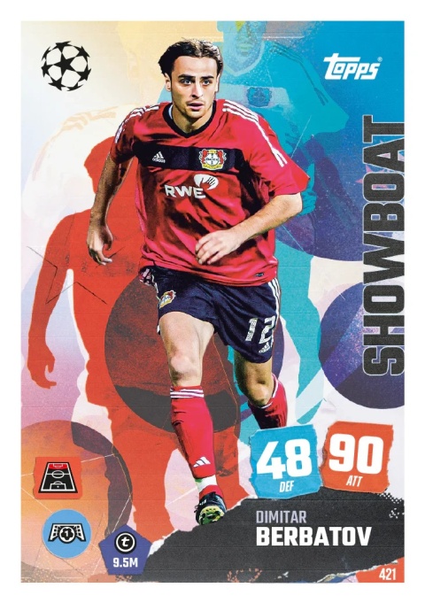 421 Dimitar Berbatov Bayer Leverkusen Showboat Match Attax 2025/26