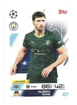 48 Rúben Dias Manchester City Base Match Attax 2025/26