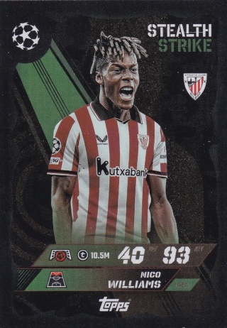 451 Nico Williams Athletic Club Stealth Strike Match Attax 2025/26