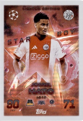 LE17 Jorrel Hato Ajax Starboy Limited Edition Match Attax 2025/26