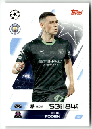 57 Phil Foden Manchester City Base Match Attax 2025/26