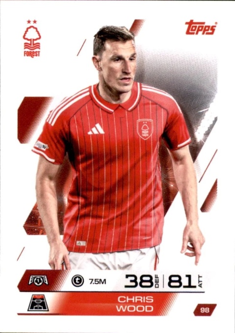 98 Chris Wood Nottingham Forest Base Match Attax 2025/26