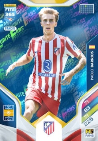 FAN38 Pablo Barrios Atletico Madryt Fans Favourite blue FIFA 365 2026