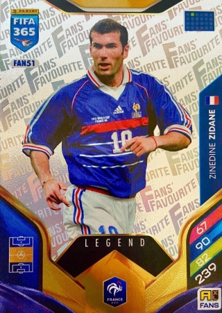 FAN51 Zinedine Zidane France Fans Favourite Legend FIFA 365 2026