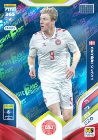 FAN95 Rasmus Højlund Denmark Fans Favourite blue FIFA 365 2026