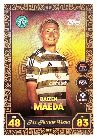 377 Daizen Maeda Celtic All-Action Hero Match Attax 2025/26