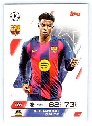 105 Alejandro Balde FC Barcelona Base Match Attax 2025/26