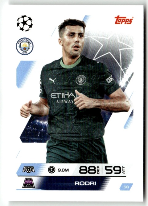 58 Rodri Manchester City Base Match Attax 2025/26