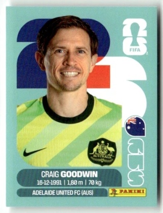AUS17 Craig Goodwin Australia Base Naklejki FIFA World Cup 2026 Panini