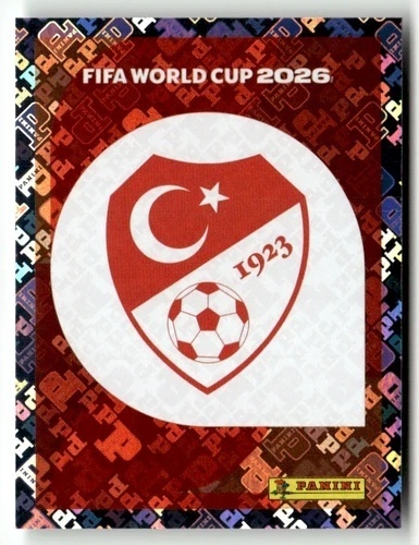 TUR1 Emblem Turcja foil Naklejki FIFA World Cup 2026 Panini