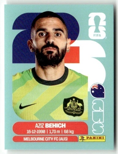 AUS7 Aziz Behich Australia Base Naklejki FIFA World Cup 2026 Panini