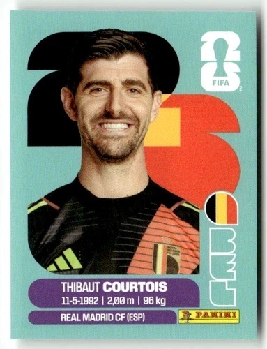 BEL2 Thibaut Courtois Belgia Base Naklejki FIFA World Cup 2026 Panini