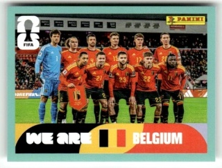 BEL13 Team Photo Belgia Base Naklejki FIFA World Cup 2026 Panini