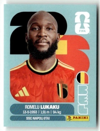 BEL20 Romelu Lukaku Belgia Base Naklejki FIFA World Cup 2026 Panini