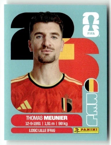 BEL8 Thomas Meunier Belgia Base Naklejki FIFA World Cup 2026 Panini