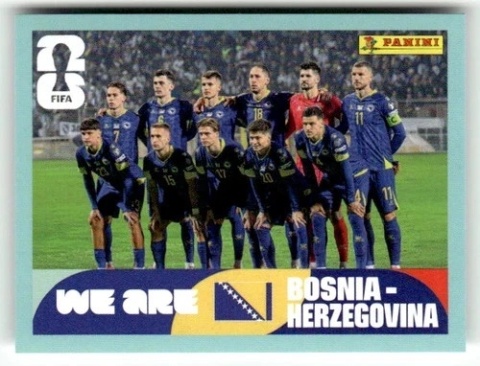 BIH13 Team Photo Bośnia i Hercegowina Base Naklejki FIFA World Cup 2026 Panini