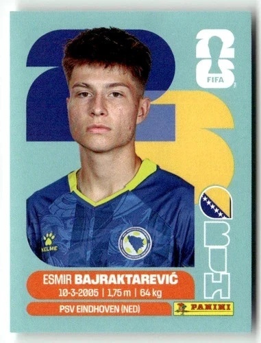 BIH15 Esmir Bajraktarevic Bośnia i Hercegowina Base Naklejki FIFA World Cup 2026 Panini