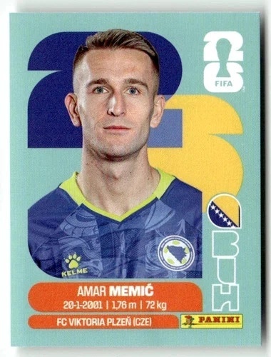BIH16 Amar Memic Bośnia i Hercegowina Base Naklejki FIFA World Cup 2026 Panini