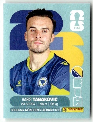 BIH20 Haris Tabakovic Bośnia i Hercegowina Base Naklejki FIFA World Cup 2026 Panini