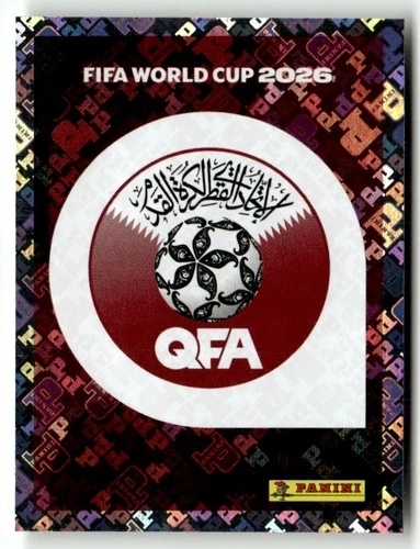 QAT1 Emblem Katar foil Naklejki FIFA World Cup 2026 Panini